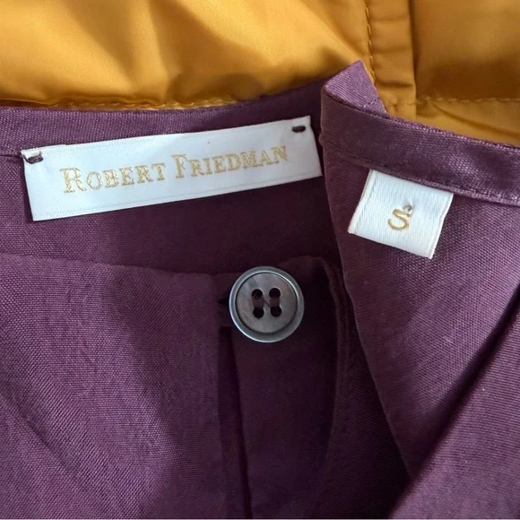 Robert Friedman Long Sleeve Cupro Burgundy Midi Dress Size Small - Picture 10 of 12